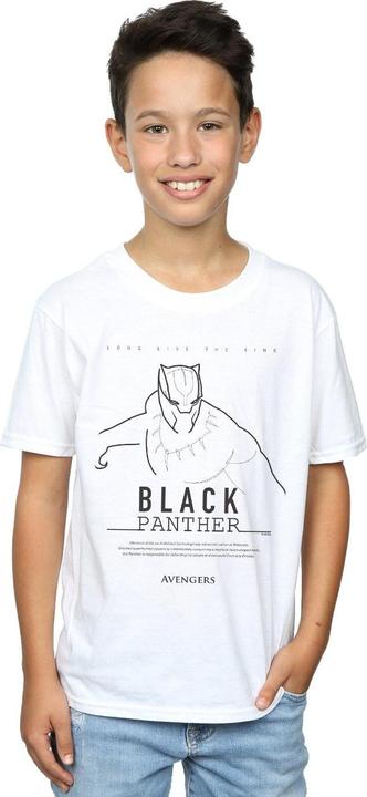 Actual product image Boys Black Panther Long Live The King T-Shirt (140, 146)