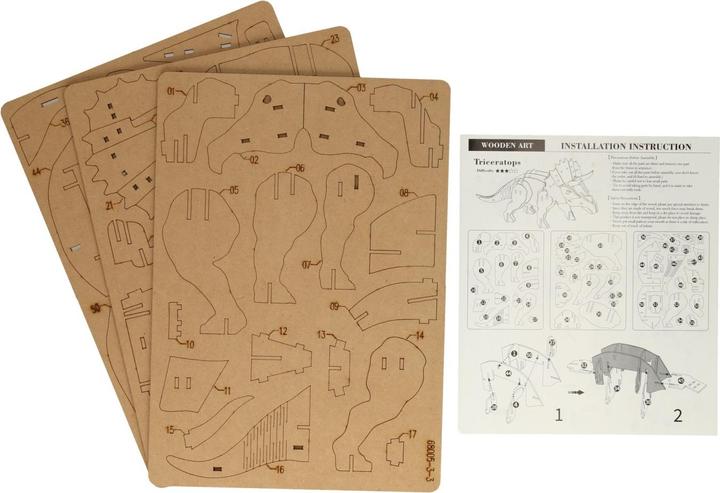 Actual product image Koopman 3D wooden dinosaur puzzle (1000 pieces)