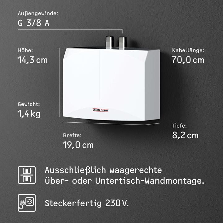 Image du produit Stiebel Eltron DNM 3 + MAE-W STIE Mini-chauffe-eau instantané