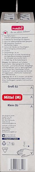 Image du produit dm Profissimo Gants jetables latex blanc moyen (M)