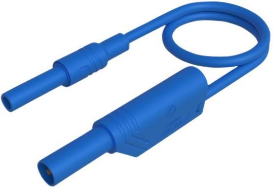 Hirschmann Test & Measurement Messleitung, Stecker, 4 mm - Buchse, 4 mm, Blau, Messing, vernickelt, 2m