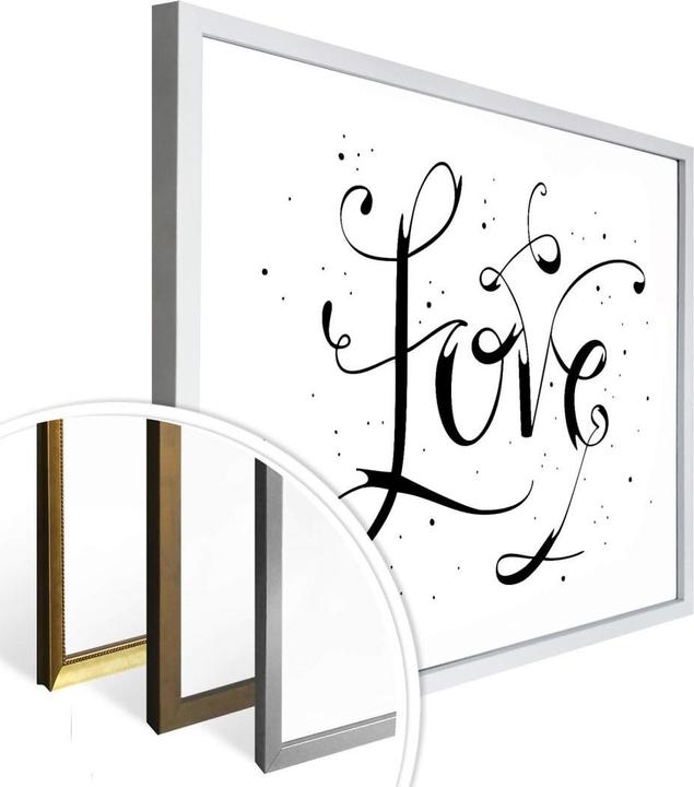 Produktbild Trenddeko Handlettering Love - weiss (30 x 24 cm)