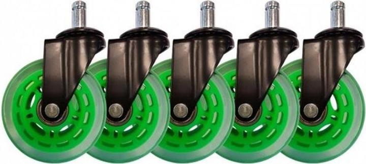 LC-Power Gaming Stuhlrollen 5er Set Grün