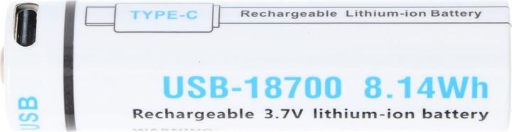 Immagine prodotto AccuCell Rundzelle 18650, Li-ion, 3,7V, 2200mAh, 8,1Wh, mit USB-C Charging Port (1 pz., 2200 mAh)