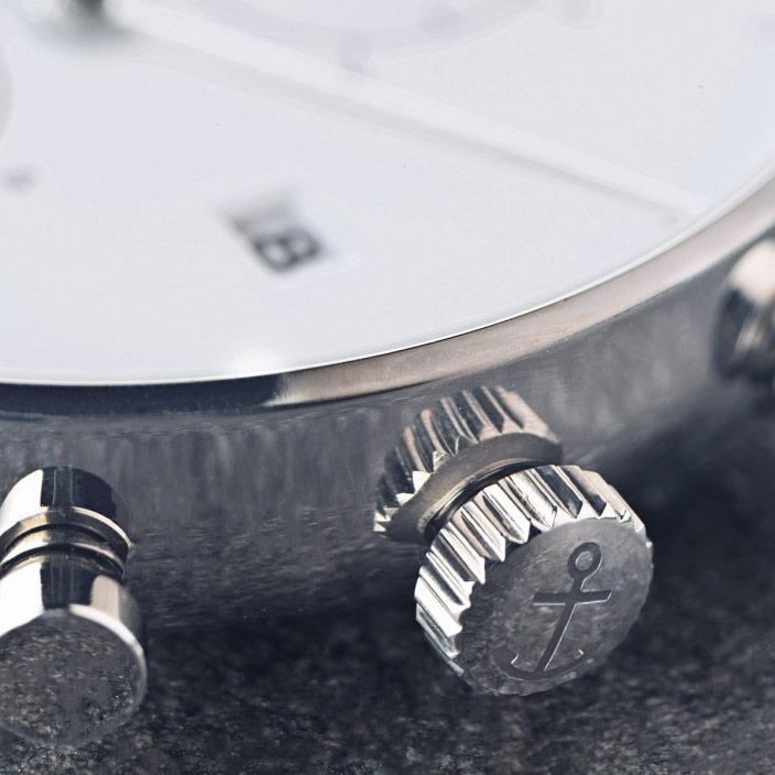 Produktbild Kapten & Son Chrono Silver Steel (Analoguhr, Swiss Made, 37 mm)