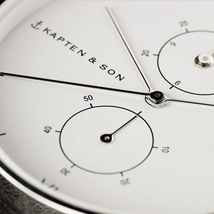 Produktbild Kapten & Son Chrono Silver Steel (Analoguhr, Swiss Made, 37 mm)