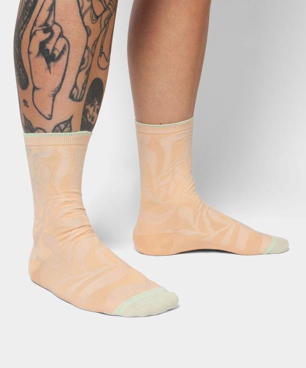 Immagine prodotto DillySocks Calze di pesca sbriciolate Premium di colore arancione chiaro (Confezione singola, 35 - 38)