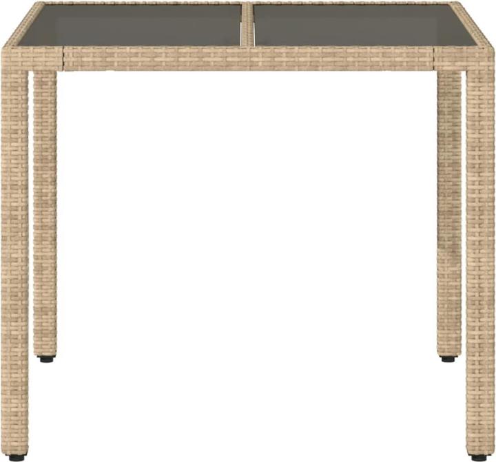 Produktbild VidaXL Gartentisch mit Glasplatte (90 cm)