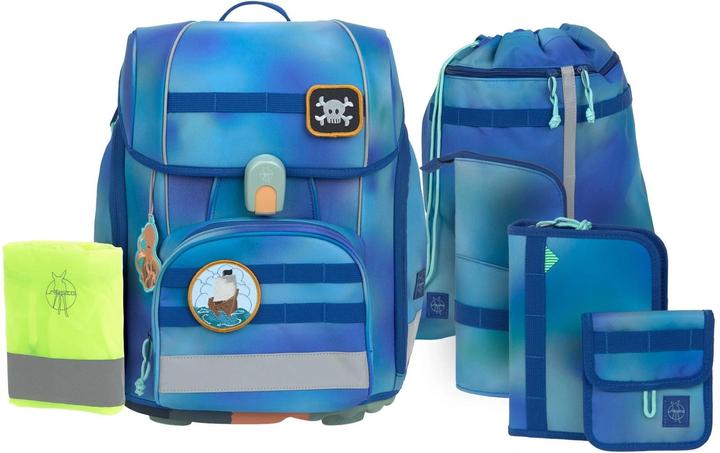 Produktbild Lässig Schulrucksack-Set Boxy, Grün / Blau (21 l)