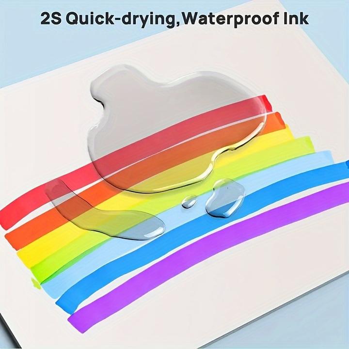 Produktbild PhoneLook Doppeltipp Permanentmarker Set zum Markieren und Ausmalen (80 Farben) (Schwarz)