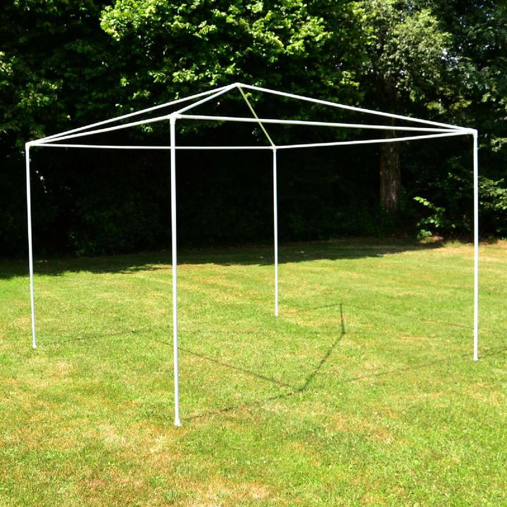 Produktbild VCM Pavillon 3x3 m in grün PE Plane Partyzelt Gartenzelt Stahlgestell Festivalzelt (300 cm, 300 cm)