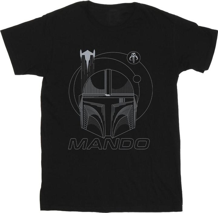 Actual product image Star Wars Mens The Mandalorian Rings Helmet T-Shirt (3XL)