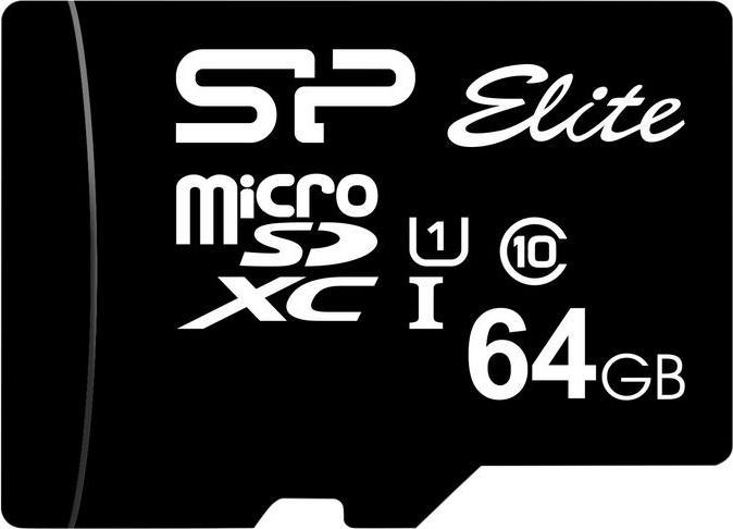Actual product image Silicon Power Elite UHS-I 64GB microSDXC Ad. SP064GBSTHBU1V10SP (64 GB, microSDXC, U1, UHS-I)