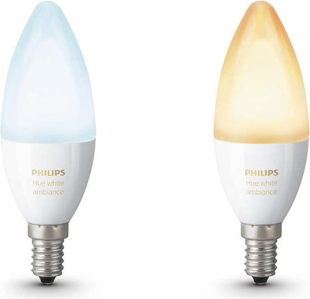 Philips Hue White Ambiance 2er Erweiterung (E14, 6 W, 2 x)