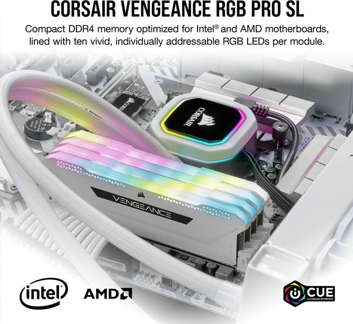 Produktbild Corsair Vengeance RGB Pro SL (2 x 16GB, 3600 MHz, DDR4-RAM, DIMM)