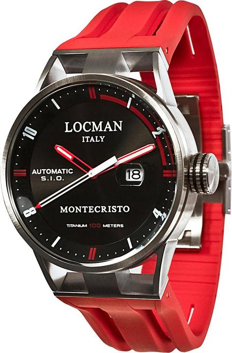 Immagine prodotto Locman Italia Orologio da uomo Montecristo Classic Automatic Red Ref. 051 (Orologio da polso analogico, 44 mm)