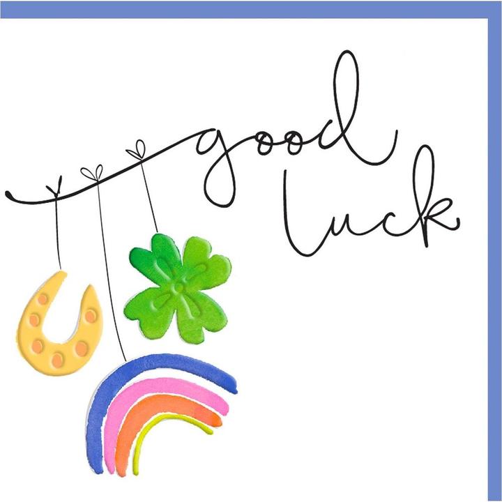 Actual product image Cart Greeting card Good Luck 15 x 15 cm (1 pcs.)