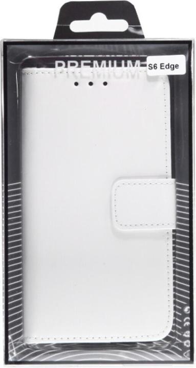 Image du produit OEM Étui portefeuille en cuir fin pour Galaxy S6 Edge - Blanc (Samsung Galaxy S6 Edge)