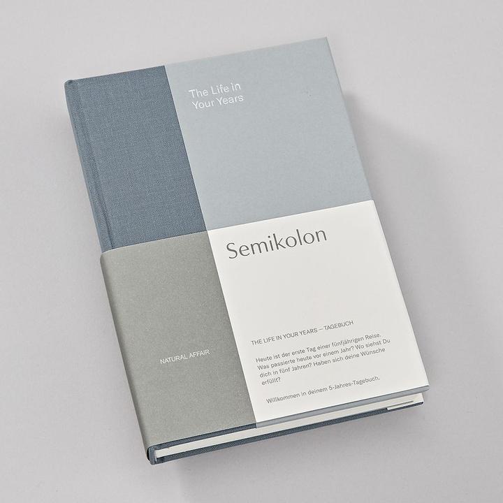 Semikolon The Life in Your Years, 5-Jahres Buch (A5), Sea Salt