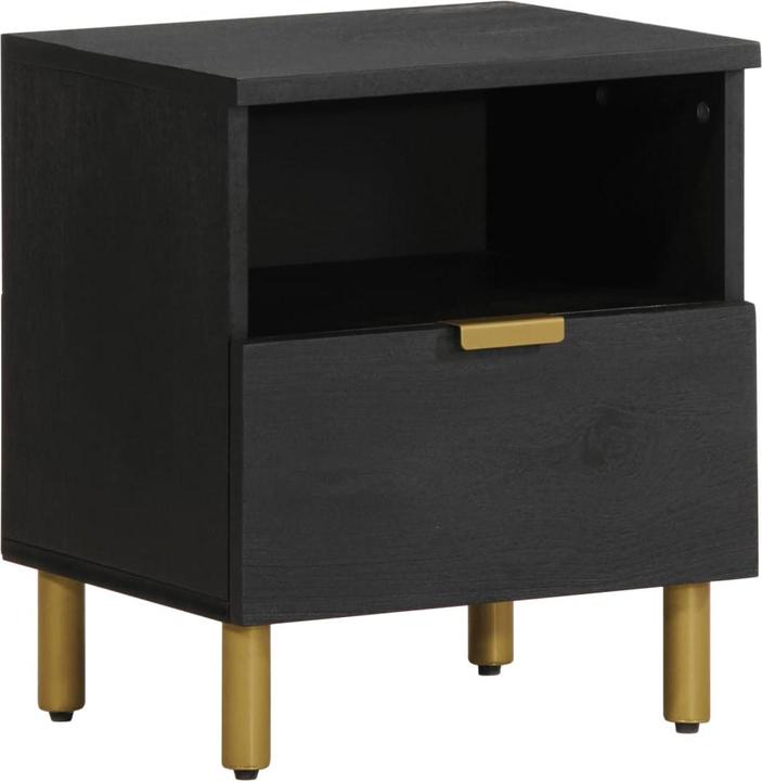 Immagine prodotto VidaXL Comodino Comodino Cassettiera Comodino Console da letto Materiale in legno nero (40 x 33 x 46 cm)