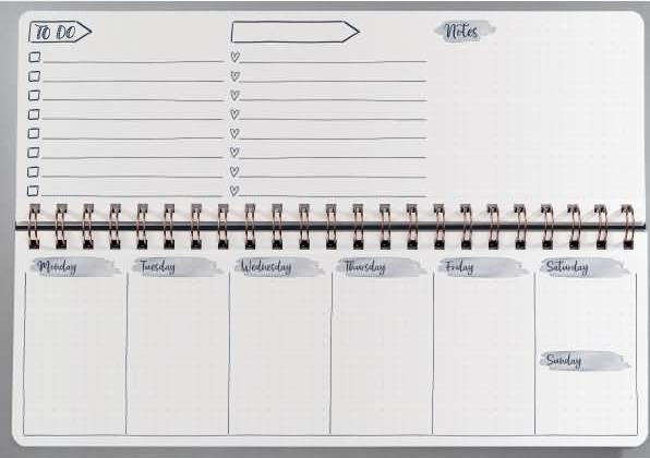 Produktbild Jolie Wochenplaner Flower Love 30 x 11.4 cm, undatiert (30 x 11.4 cm, Englisch)