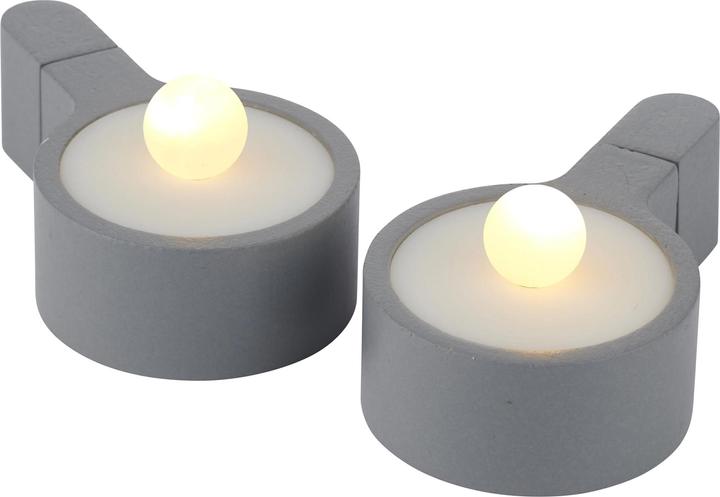 Actual product image Sirius LED tea lights Amalia 2 pieces, Gray (2 x)