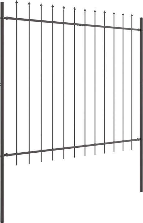 Immagine prodotto VidaXL Recinzione da giardino con tetto a punta grigio 1,7x1,5 m in acciaio