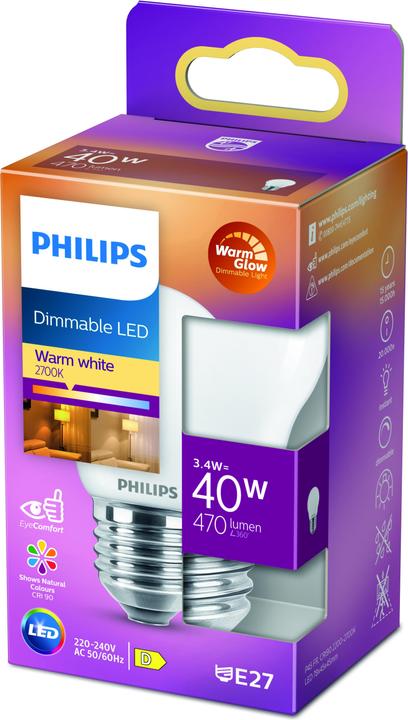Produktbild Philips LED Lampe (E27, 3.40 W, 470 lm, 1 x, D)