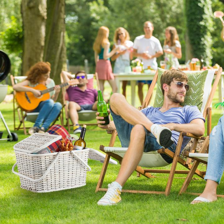 Actual product image Relaxdays Picnic Basket with Lids