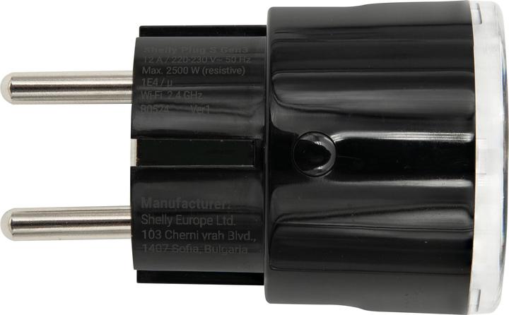Actual product image Shelly Plug S MTR Gen3 (Black)