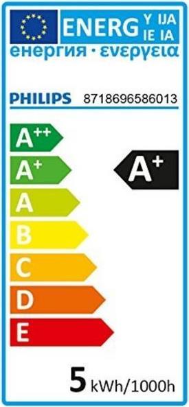 Label énergétique Philips LED (GU10, 4.60 W, 355 lm, 6 x, F)