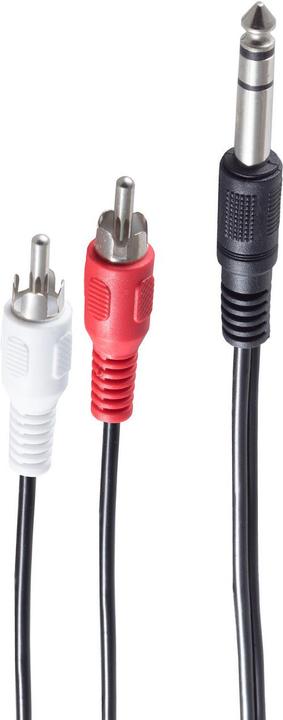Actual product image Shiverpeaks BS30511 Audio cable 1.5 m 6.35mm 2 x RCA Black (1.50 m)