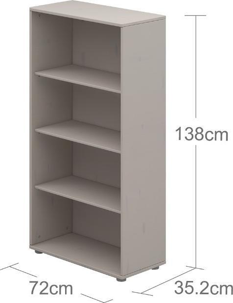 Actual product image Flexa Bookcase Classic with 3 shelves glazed