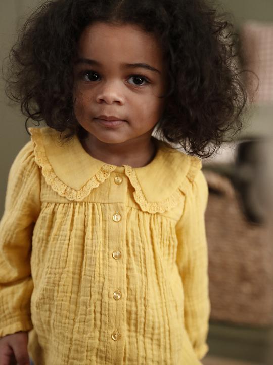 Produktbild Vertbaudet Baby Bluse mit Bubikragen, Baumwollmusselin (80)
