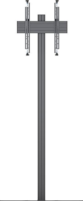Produktbild Multibrackets TV Ständer bis 75", Metall/Aluminium, schwarz (75", 50 kg)