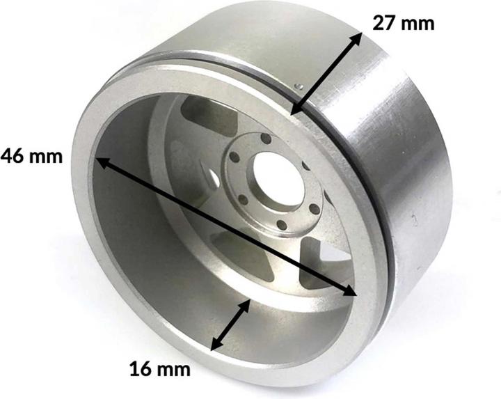 Immagine prodotto Metsafil ruote beadlock gear nero/argento 1.9 (2 pz.) senza mozzo ruota