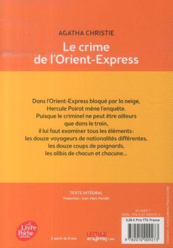 Immagine prodotto Le crime de l'Orient-Express (Francese, Christie Agatha, 2014)