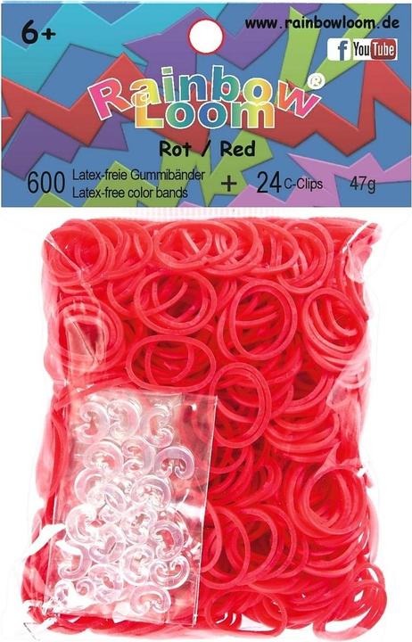 Produktbild Rainbow Loom Gummibänder Rot (600 Stk.)