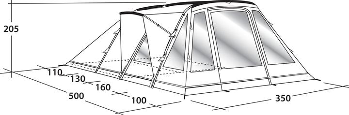 Actual product image Outwell Albany 500 Tent (Tunnel tent, 19.50 kg, 5 persons)