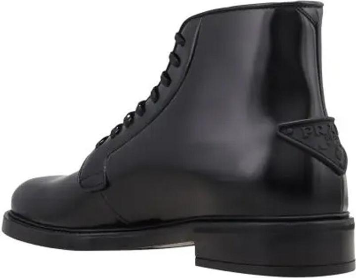 Prada Leather Lace-Up Boots (39.5)