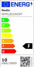 Etichetta energetica Nedis Striscia LED SmartLife Wi-Fi, 2 m, IP20 - Bianco (Bianco, 200 cm, Interno)