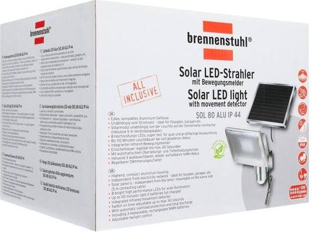Produktbild Brennenstuhl Solar LED-Strahler ALU (350 lm, IP44)