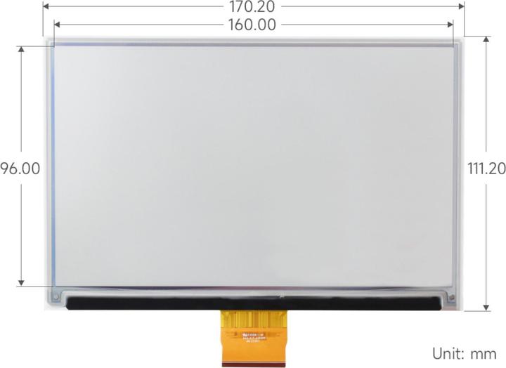 Image du produit WaveShare 800x480 7.3inch 6-couleur e-ink Display HAT (E)