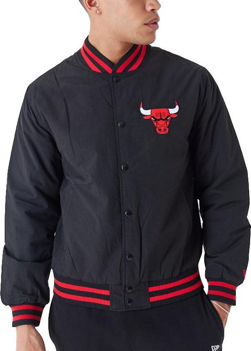 New Era College Bomber Jacke - BACKPRINT Chicago Bulls - L (L)