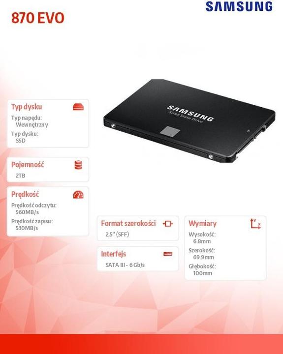 Immagine prodotto Samsung 870 EVO (2000 GB, 2.5")