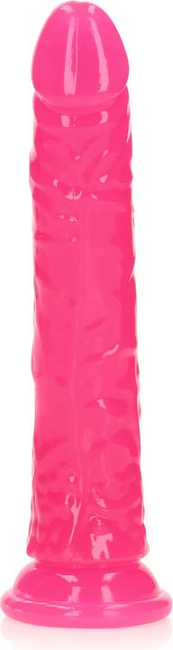 Immagine prodotto RealRock Slim Dildo Suction Cup - GitD - 7" / 18 cm - Neon Pink