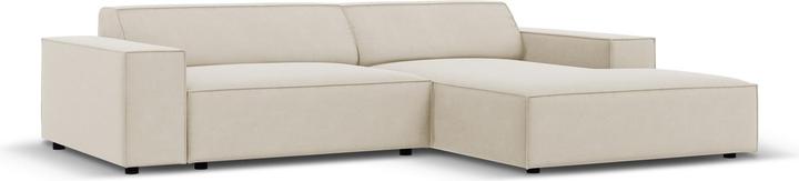 Image du produit Micadoni Canapé D'Angle Droit Modulaire Velours, "Jodie", 3 Places, 224x166x70Fabriqué en Europe (Canapé d'angle)