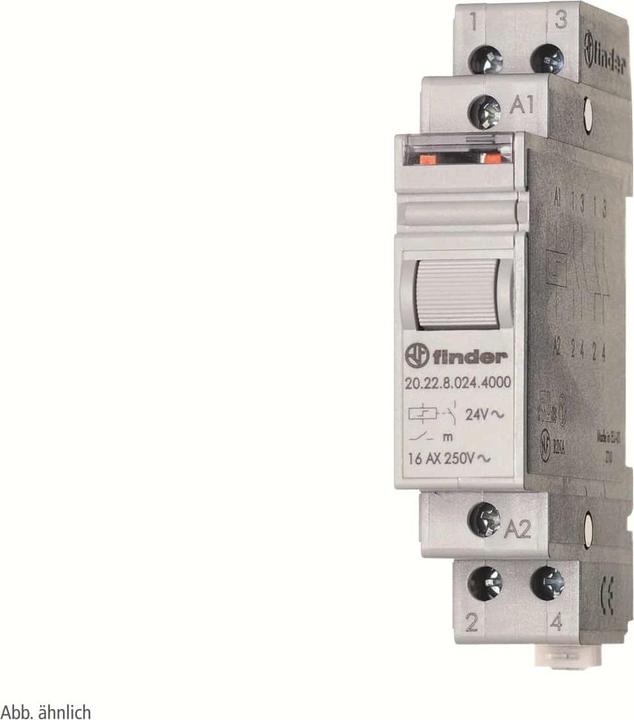 Image du produit Finder Alimentation 230VAC 20.22.8.230.4000 série 20 pour rail DIN 2S 16A 20.22.8.230.4000 (202282304000)