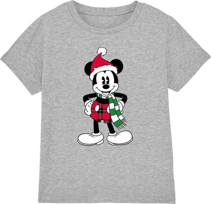 Actual product image Disney Childrens/Kids Mickey Mouse Tartan Christmas T-Shirt (128)