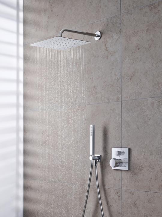 Actual product image Duravit Overhead shower 1 jet, 200, angular chrome (1 Beam types, 26 l/min)